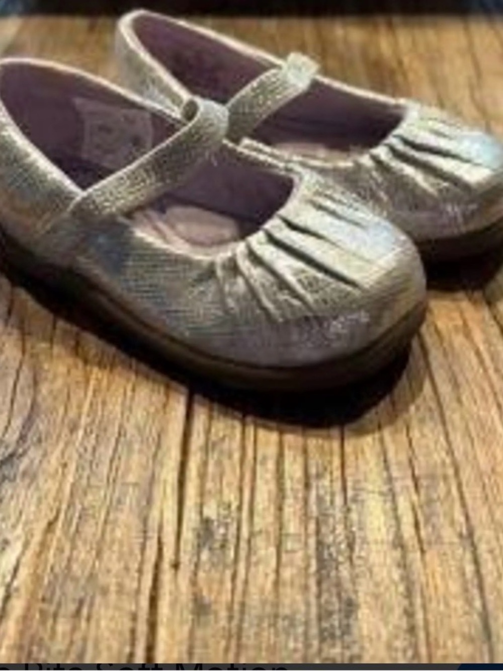 Stride Rite Girls Silver Mary Jane Dress Shoes—stock (07)